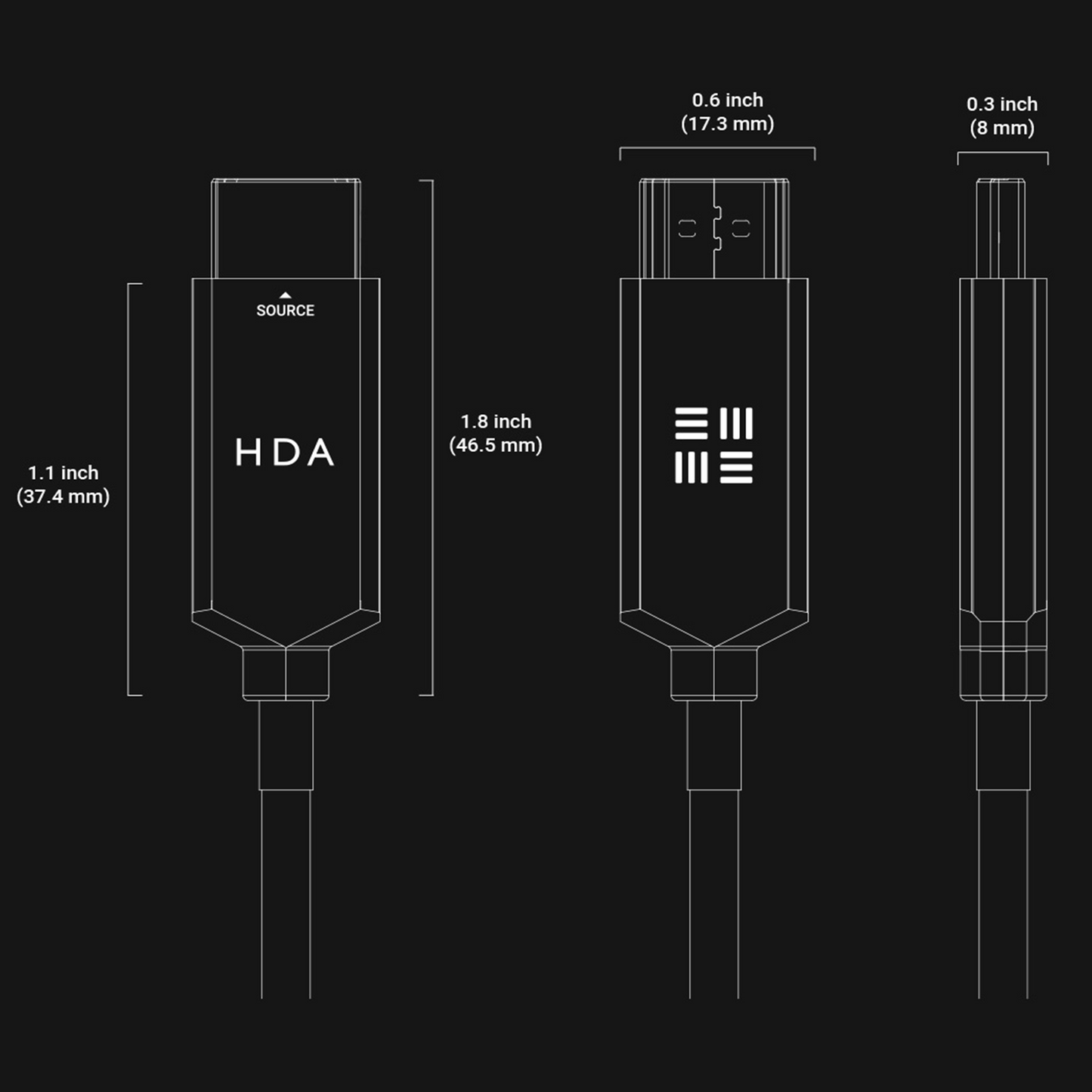 8K HDMI AOC Cables (48G) 10 - 20m